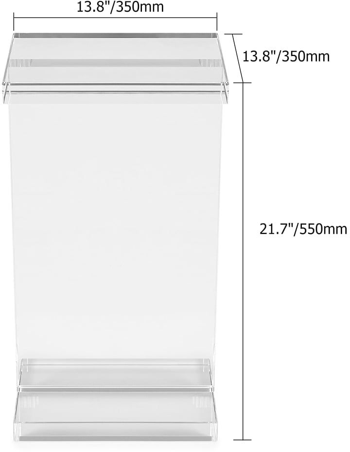 HMR - Square Acrylic End Table in Clear