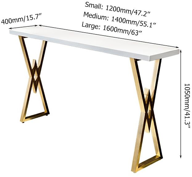 HMR Modern 47" Rectangular Dining Table for Breakfast Nook - White