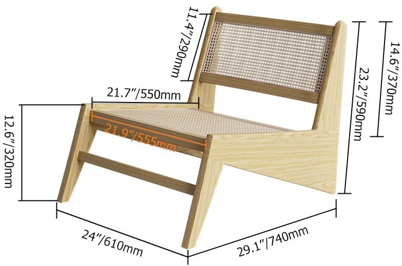 HMR Lounge Accent Chair - Natural, Rattan