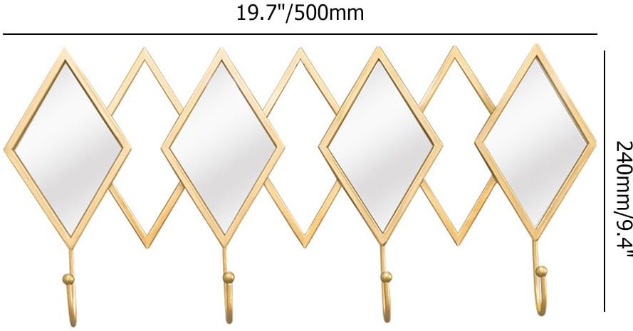 HMR - Luxury Entryway Wall-Mounted Coat Rack (Set of 2) in Multi-Color