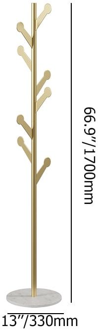 HMR - Marble Bedroom Clothing Rack with Hooks in Gold