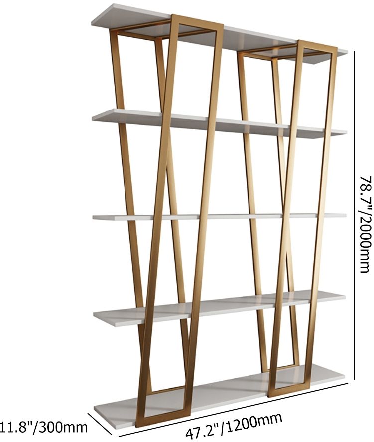 HMR - Parallel Etagere Bookshelf in Gold and Black