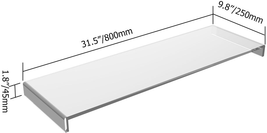 HMR - Acrylic Bathtub Tray in Clear