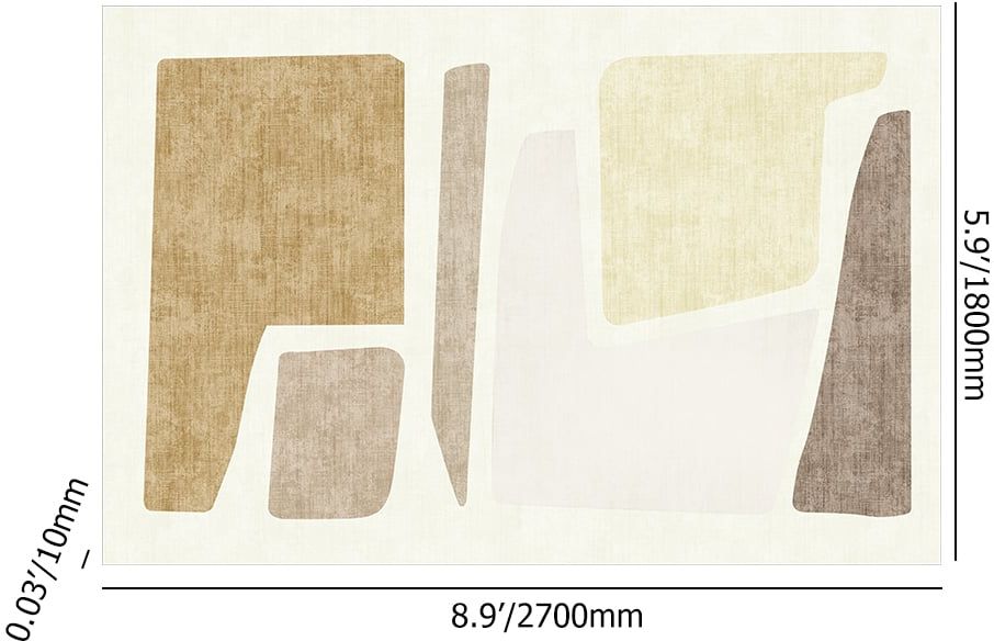 HMR - Modern 6' x 9' Abstract Geometric Faux Cashmere Indoor Area Rug Living Room Bedroom