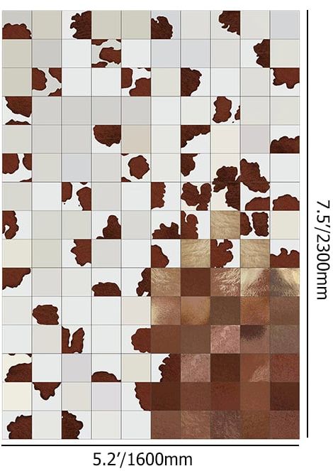 HMR - 5' x 7' Modern Checkered Area Rug Geometric Decorative Carpet for Living Room Bedroom