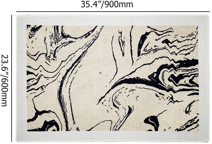 HMR - 2' x 3' Morden Abstract Non-slip Front Door Mat Boucle Entryway Rug Washable Bath Mat