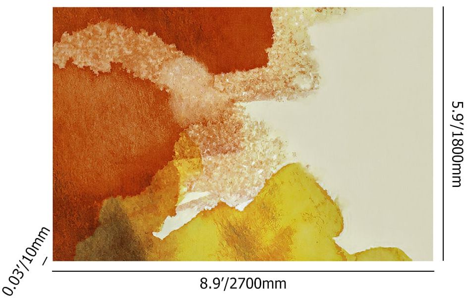 HMR - 6' x 9' Modern Orange Faux Cashmere Area Rug for Living Room & Bedroom