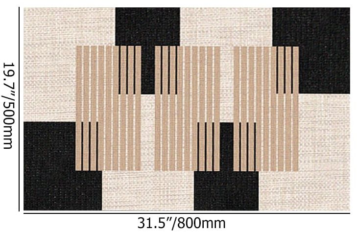 HMR - 2PC Strong Water-absorbent Non-slip Diatom Mud Geometric Bathroom Mat Set Bath Rug