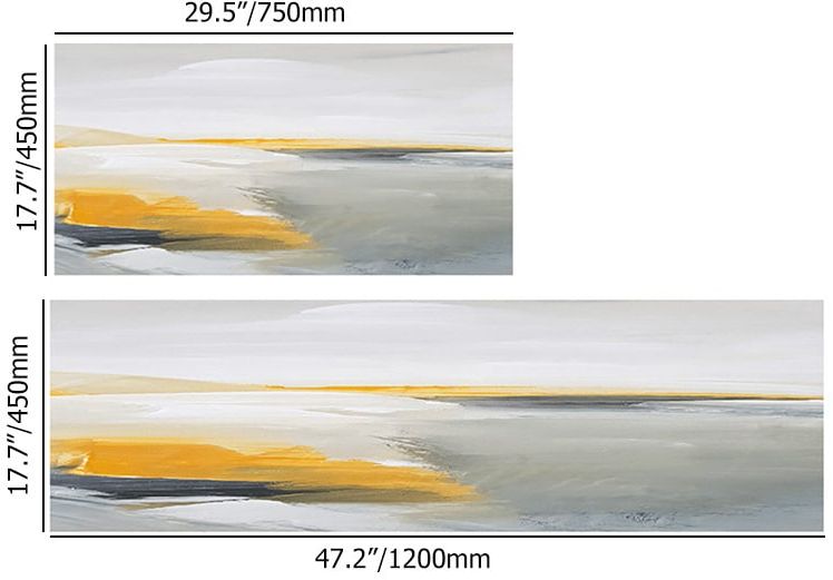 HMR - 2PCS Creative Abstract Oil Painting Kitchen Runner Rug Set Non-slip Kitchen Mat