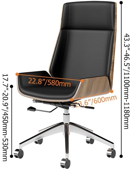 HMR L-shaped Modern Executive Desk & Reclining Leather Office Chair - Black, 70.9"L x 63.0"W x 29.9"H, Right Hand