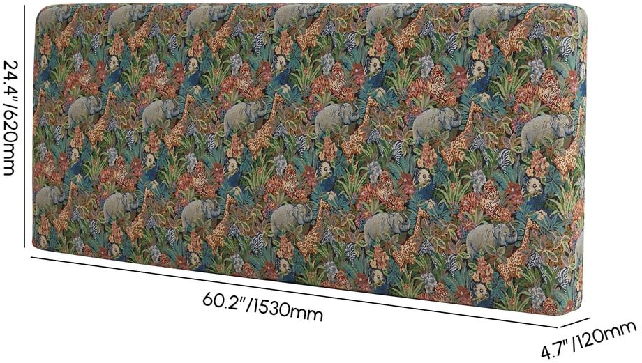 HMR - Vintage Queen Jacquard Upholstered Headboard Pillow