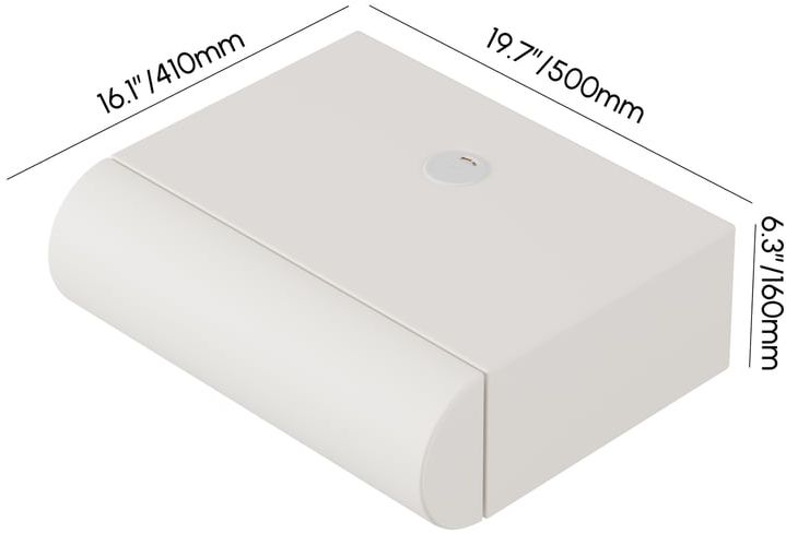 HMR Humply Modern Leather Smart Nightstand with Wireless Charger Drawers - White, 1-Drawer, Single