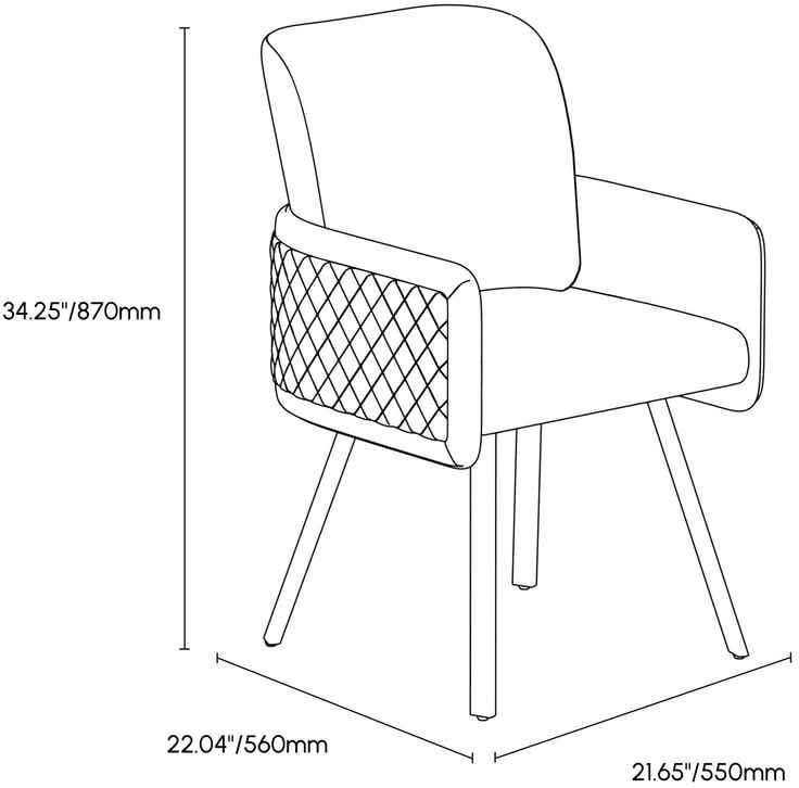 HMR - Modern Swivel Dining Chairs with PU Leather Upholstery White