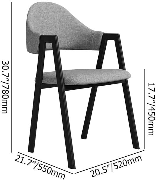 HMR Dining Set 70.9" Japandi Irregular Wood Dining Table Black with 4 Chairs - Black, Style C, With 4 Chairs