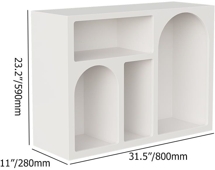 HMR - Codiys White Rectangle End Table Modern Sofa Side Table for Living Room