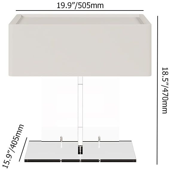 HMR - Modern White Faux Leather Floating Nightstand Bedside Table with Acrylic Frame