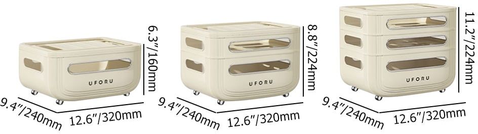 HMR - 3 Tier Modern Warm White Mount & Desktop Router Rack Box Cable Management Decor Storage