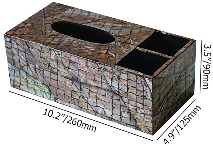 HMR - Modern Tissue Box Cover Multifunctional Nightstand Organizer with Remote Control Holder