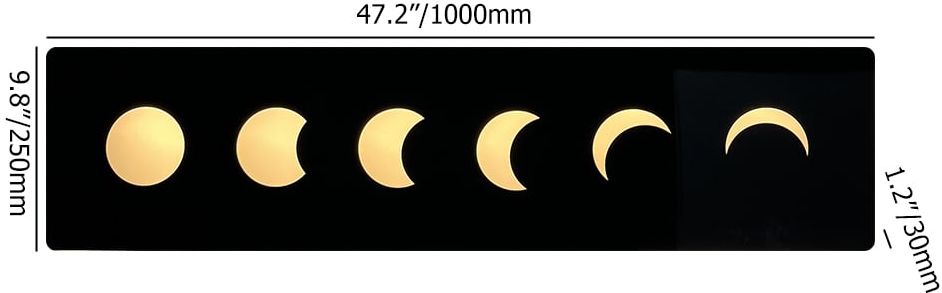 HMR - 47.2" Creative Moon Light Wall Art Decoration Painting USB LED Warm Wall Light