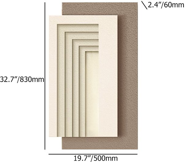 HMR - 31.5" LED Modern Rectangle Abstract Wall Art Decor Living Room Bedroom