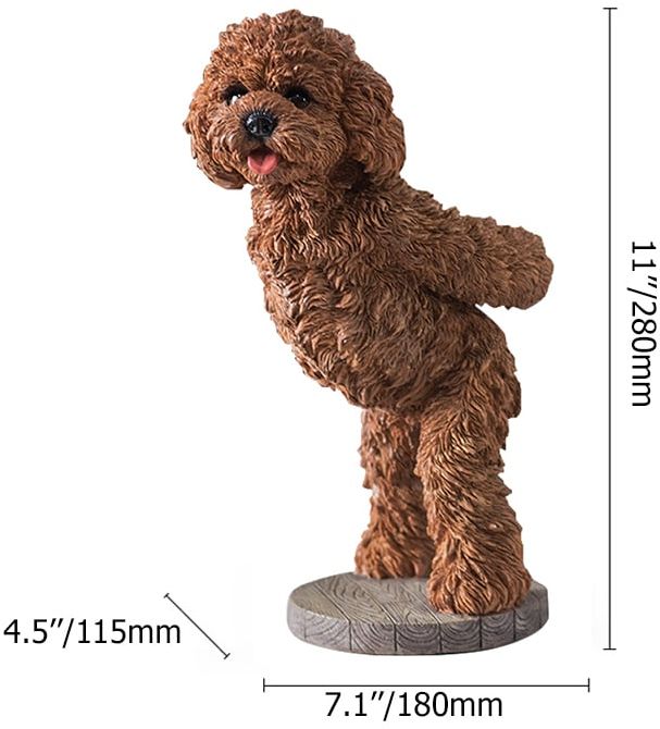 HMR - Modern Wine Rack Brown Resin Teddy Dog Decorative Countertop Wine Bottle Holder