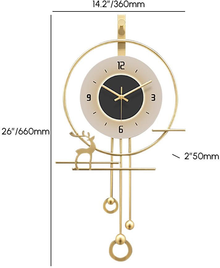 HMR - Oversized Modern Wall Decor Digital Wall Clock with LED Light Stripe