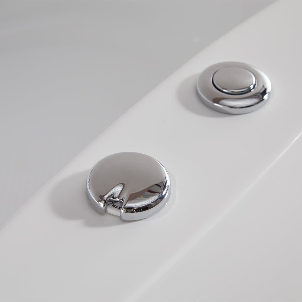 HMR - Acrylic Oval Whirlpool Water Massage in 71"L, White