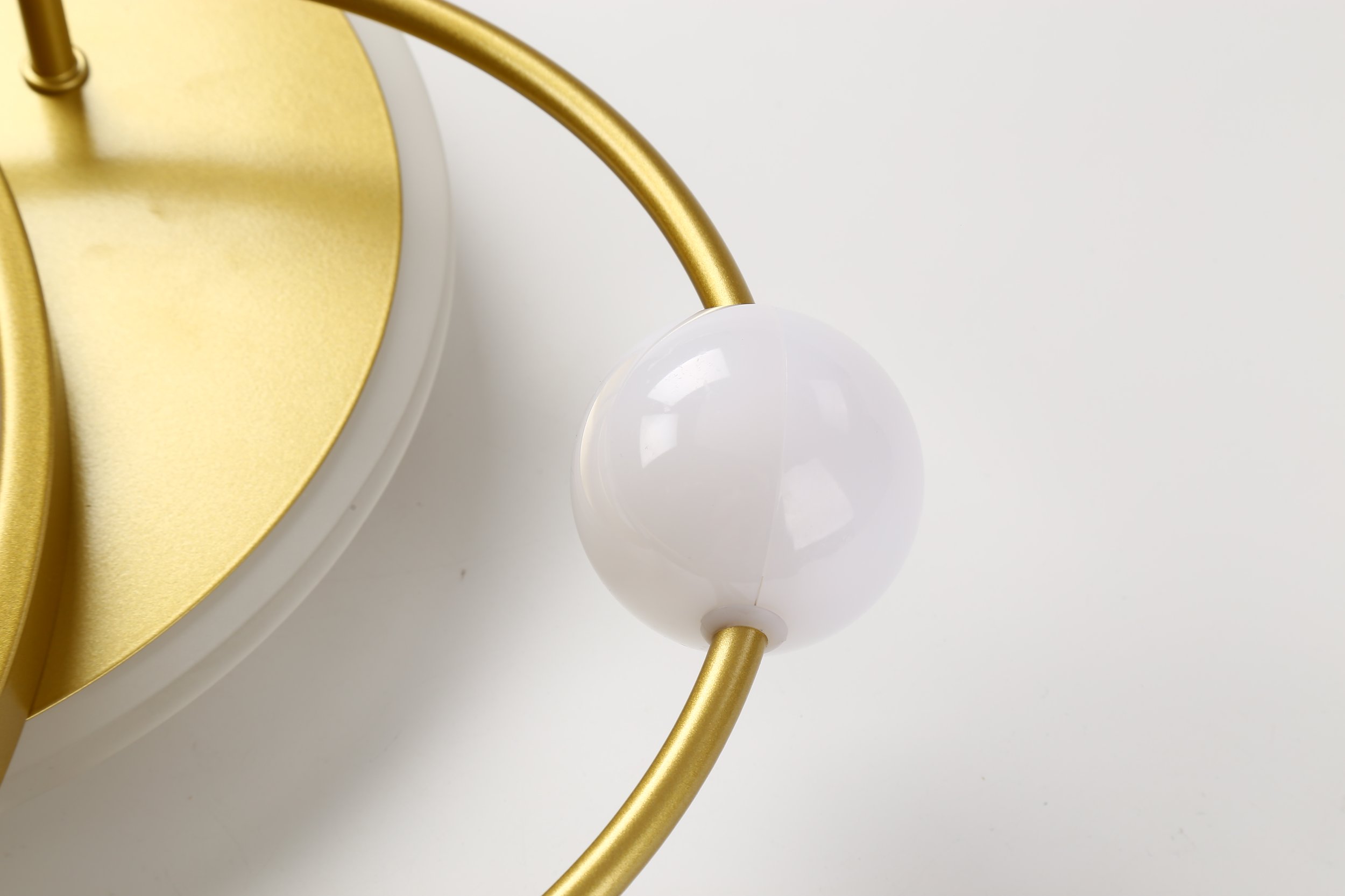 HMR - Gold LED Flush Mount Light Multi-Circle Ceiling Light with Globe