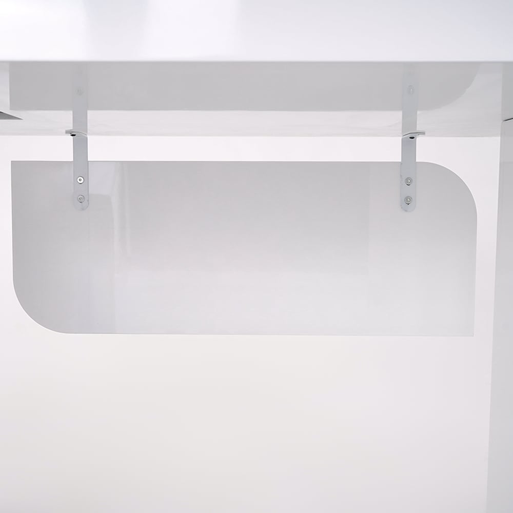 HMR Chicent L-shaped Modern Executive Desk with Ample Storage - White, 55.1"L x 63.0"W x 29.9"H, Left Hand