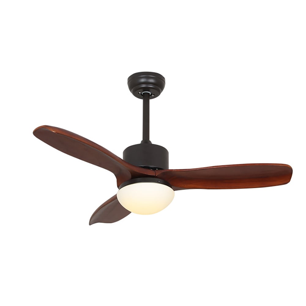 HMR - 42" 3-Blade Ceiling Fan and Light Kit Included Solid Wood Blades & Remote