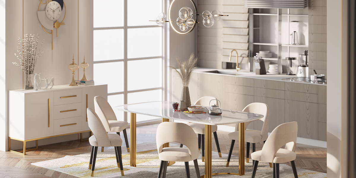 HMR - Bubi Modern Linear Kitchen Island Light for Dining Room with Glass Globe Shade