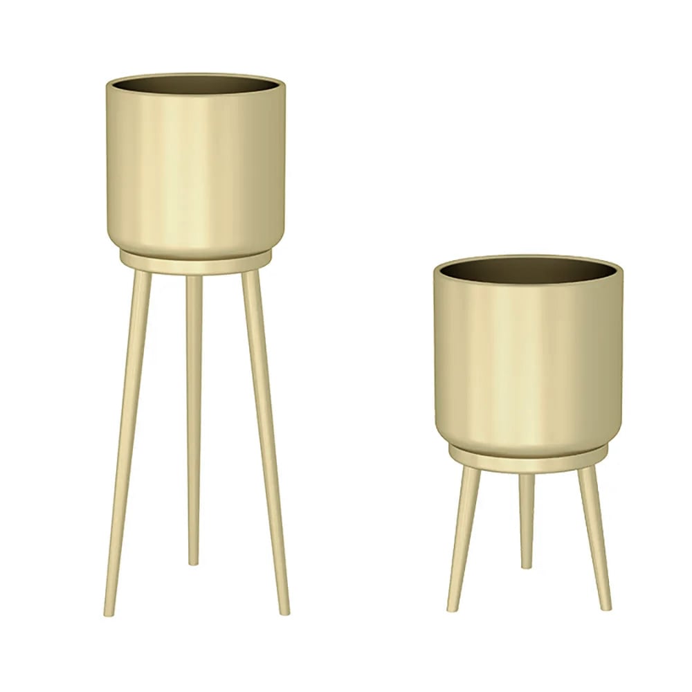 HMR - Nordic Tripod Removable Planter Pot (Set of 2) in Metal