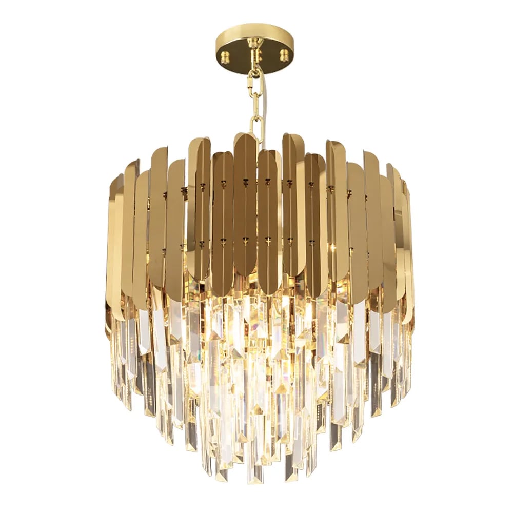 HMR - Kitoney Modern Tiered Crystal Chandelier with Adjustable Chain