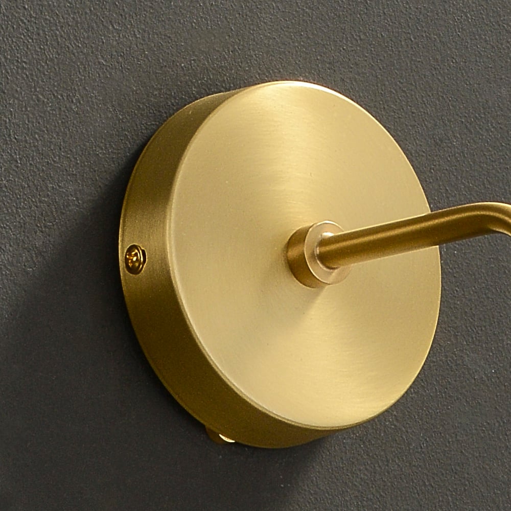 HMR - Modern Armed Wall Sconce 1-Light Brass Wall Light Indoor Wall Lighting