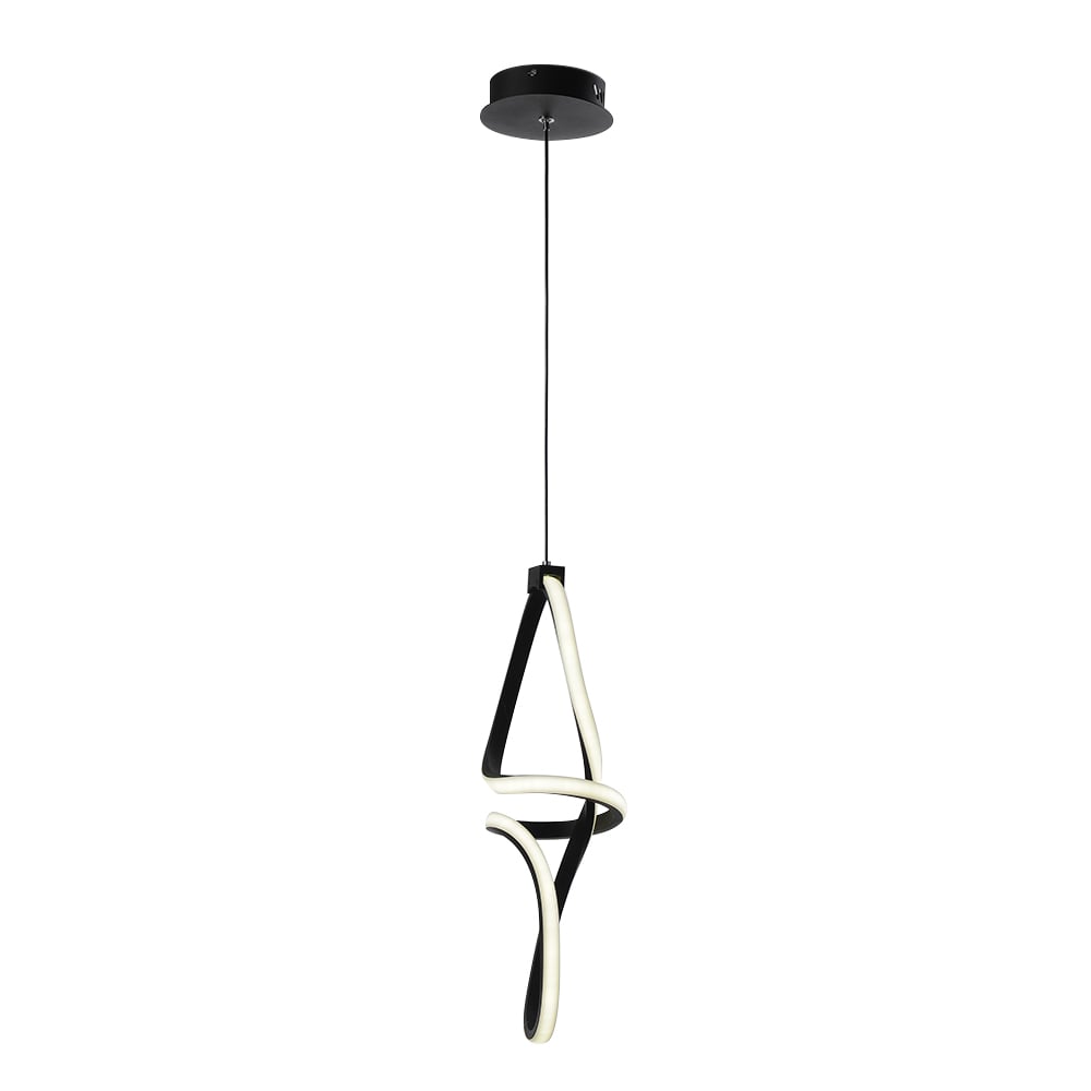 HMR - Minimalist Black Geometric Pendant Light LED Hanging Light Adjustable Height