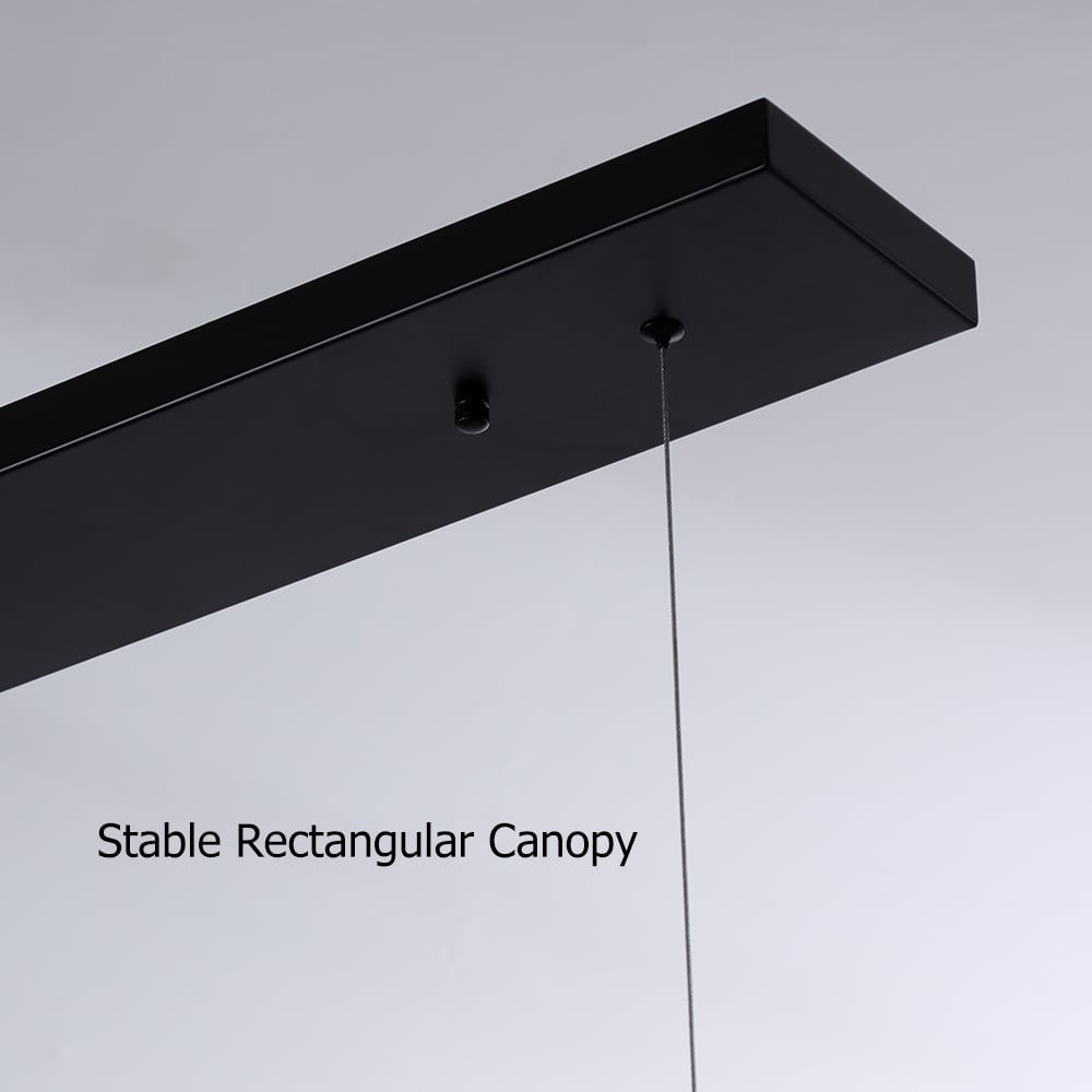 HMR - Modern Linear Kitchen Island Light 6-Light Square Pendant Light