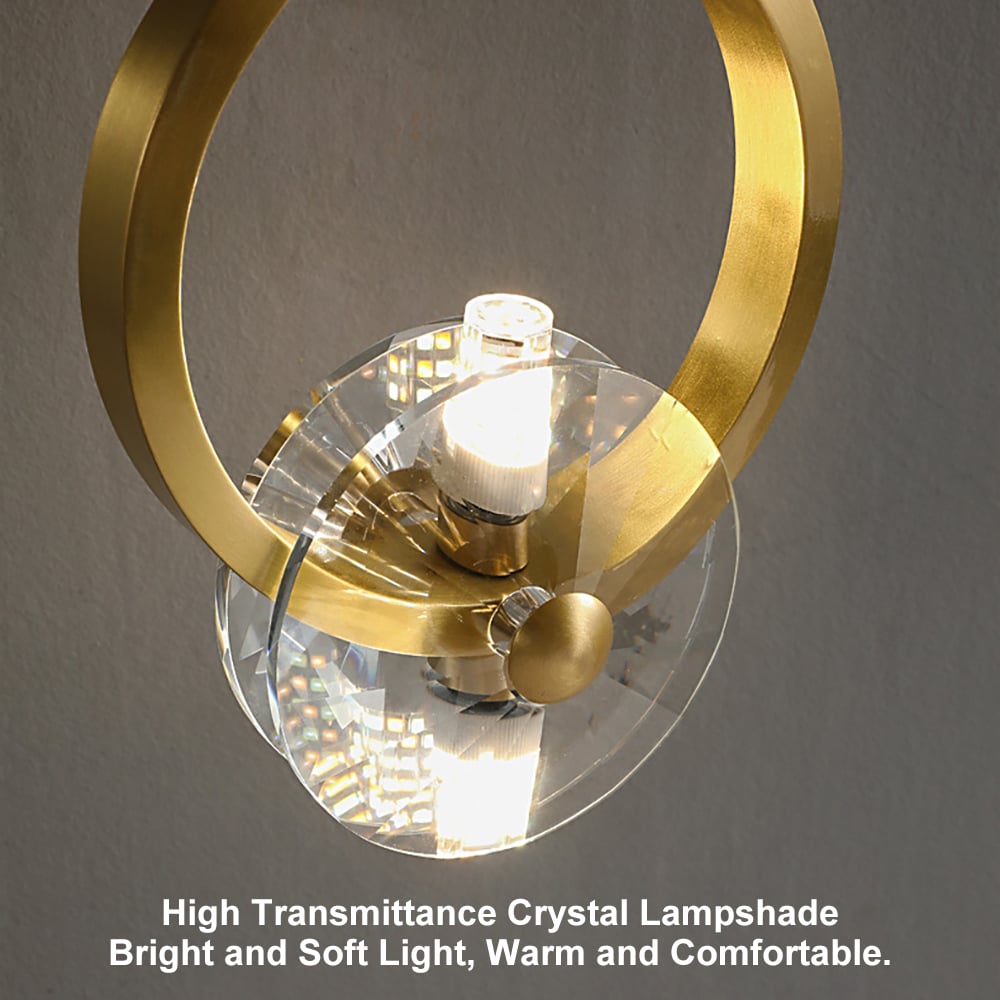HMR - Unical Modern Decorative LED Crystal Wall Sconce with Adjustable Cable