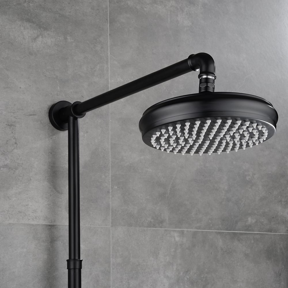HMR - Industrial Style Wall-Mounted Shower System 2-function in Black