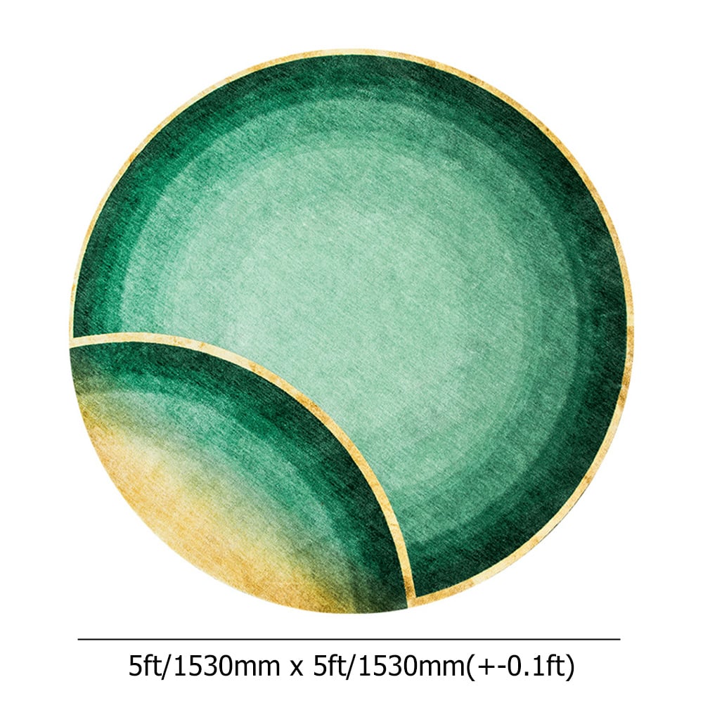 HMR - 5' x 5' Modern Round Nylon Area Rug Multi-Color Designer Rugs Living Room