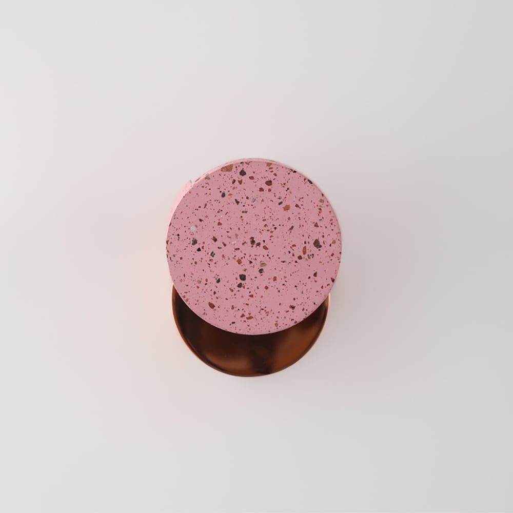 HMR - Modern Pink Wall Sconce 1-Light Decor Terrazzo Wall Light for Bedroom