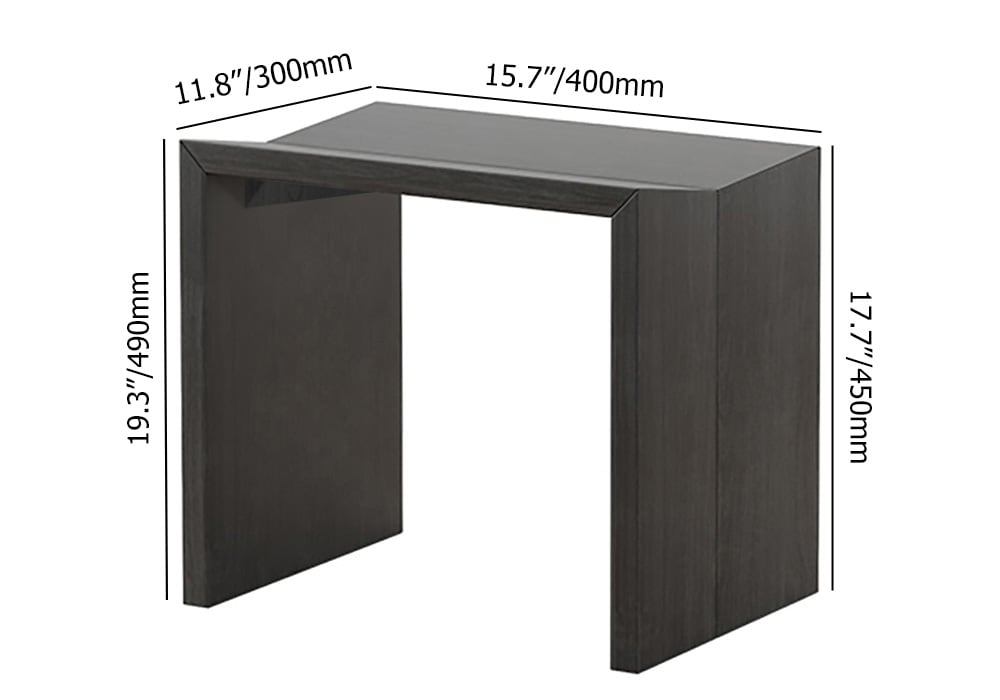 HMR - Set of 2 Farmhouse Modern Wood Dining Chairs Black