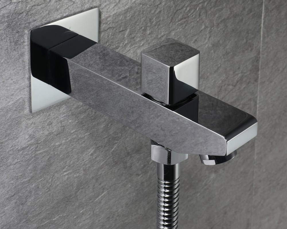 HMR Wall-Mounted 16" Shower System 4 Function Thermostatic - Polished Chrome