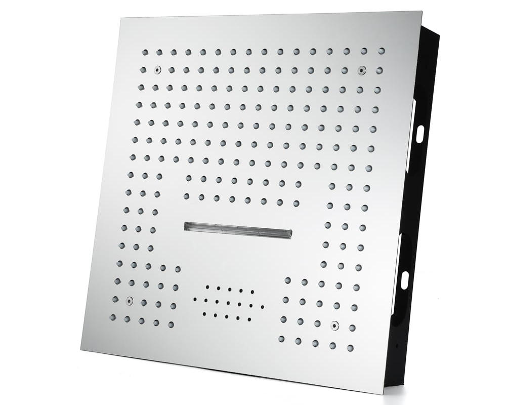 HMR Wall-Mounted 16" Shower System 4 Function Thermostatic - Polished Chrome