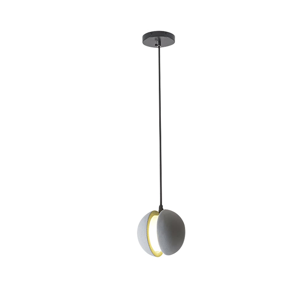 HMR - Moon Cement Pendant Light Gray Hanging Light set of 6