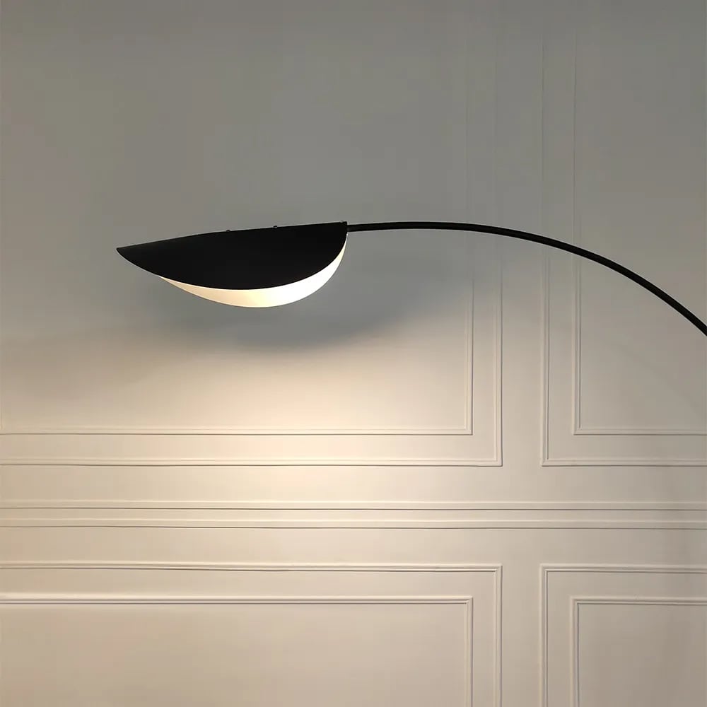 HMR - 70" Tall Black Arc Floor Lamp Metal Overarching Floor Reading Lamp