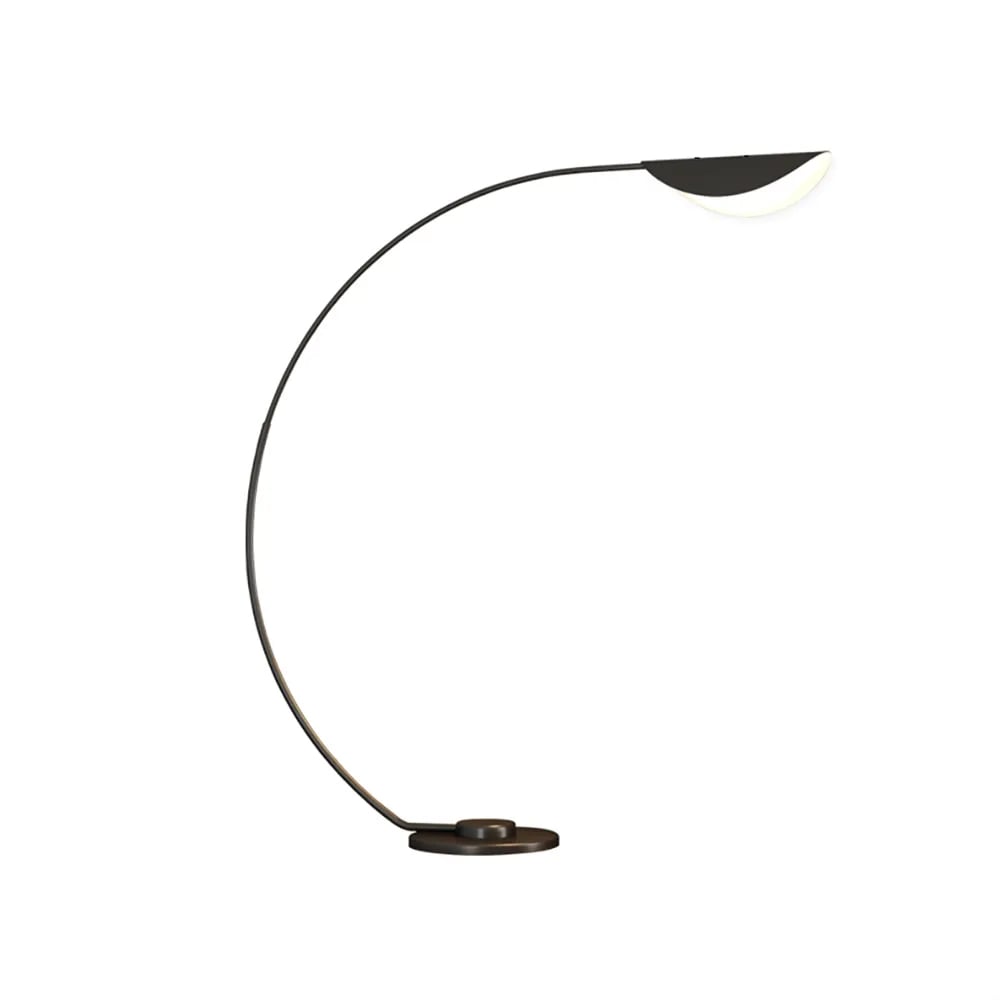 HMR - 70" Tall Black Arc Floor Lamp Metal Overarching Floor Reading Lamp