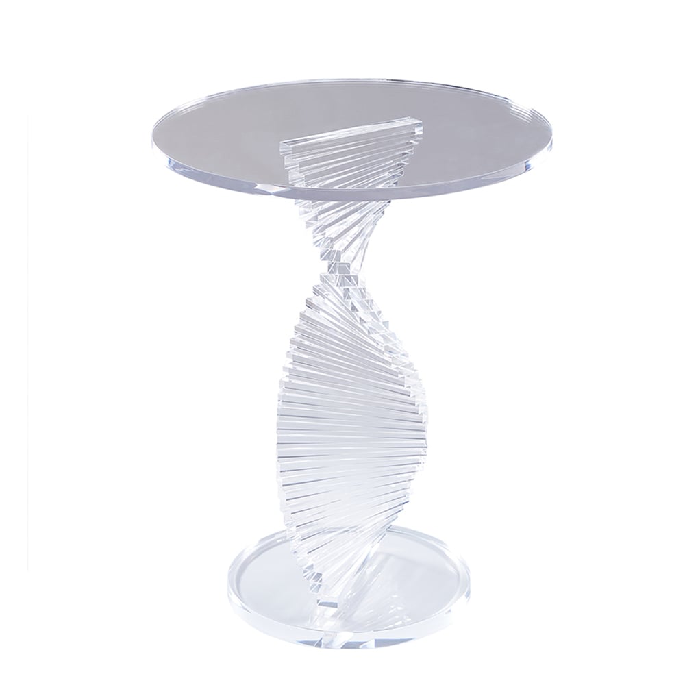 HMR - Contemporary Round Acrylic Side Table