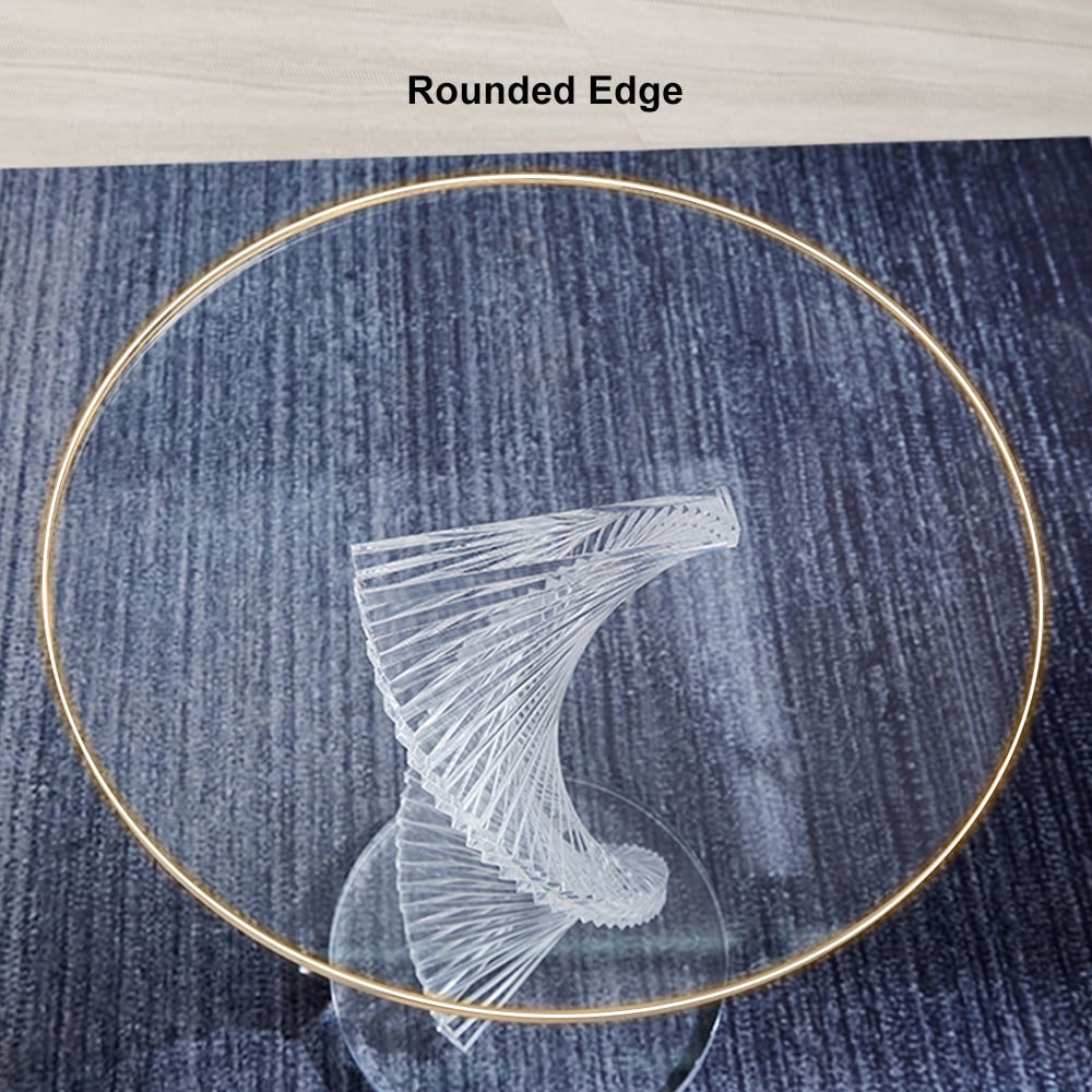 HMR - Contemporary Round Acrylic Side Table
