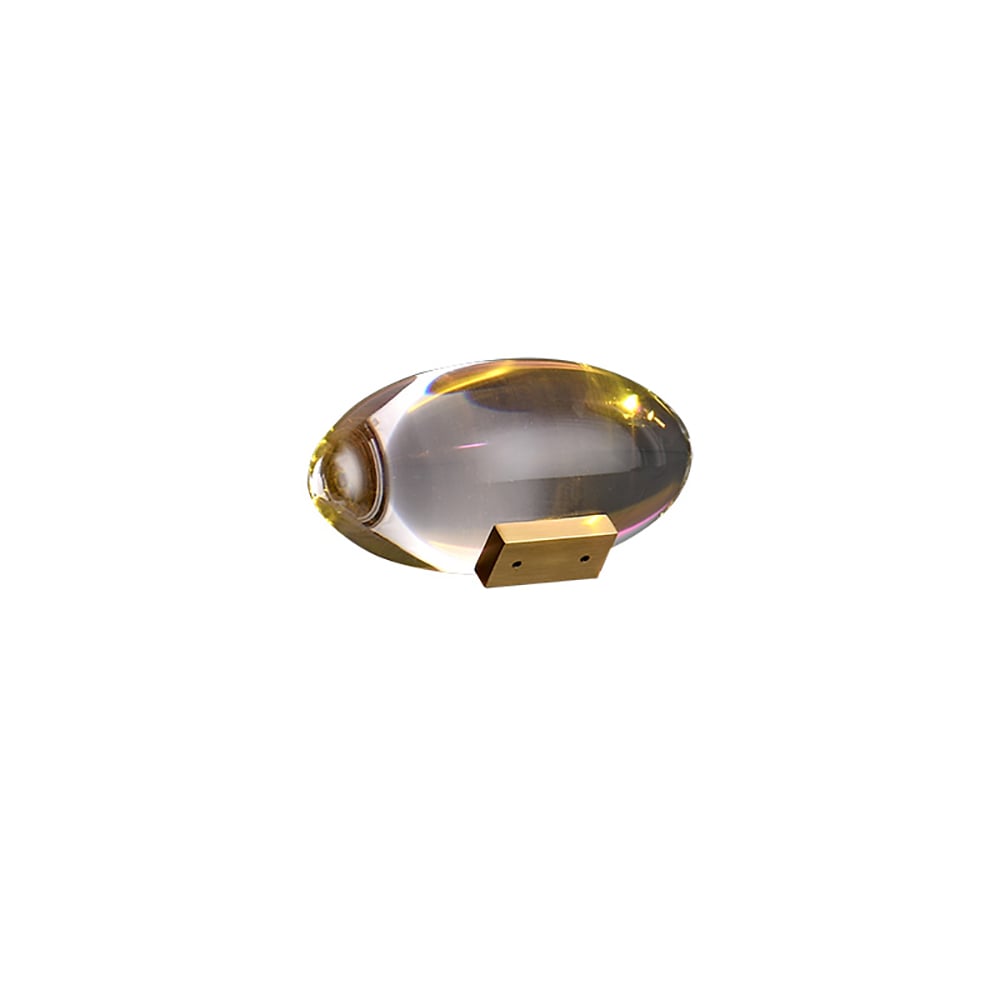HMR - Modern Oval Colorful Crystal LED Table Lamps in Brass for Bedroom and Hallway