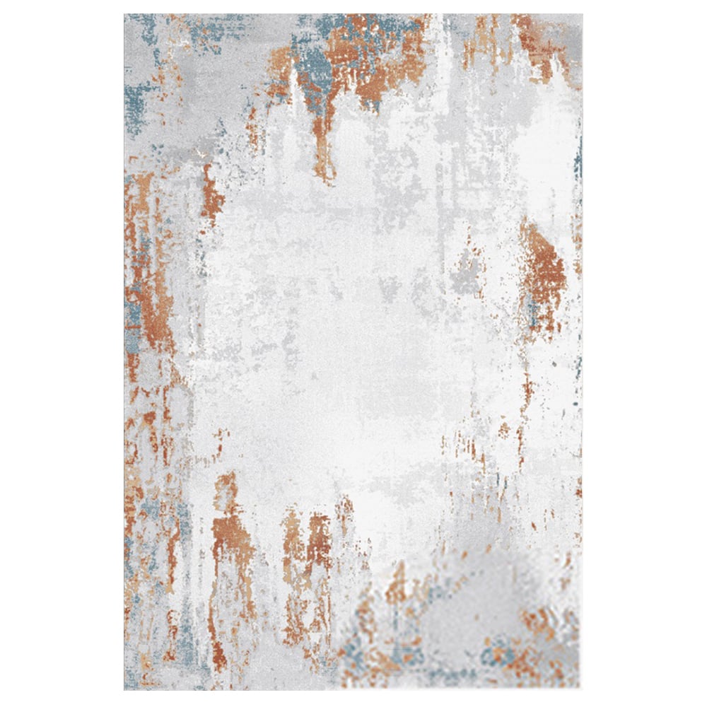 HMR - 6' x 9' Modern Abstract Living Room Ink Painting Multi-colored Rectangle Area Rug